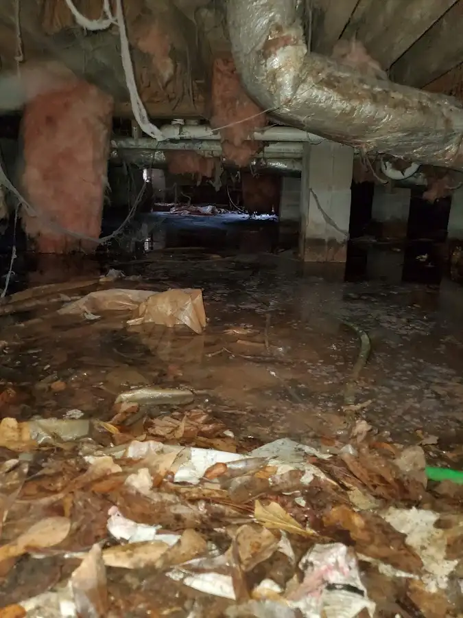Crawl space flood assessment for Commercial Water Damage Restoration in Affton