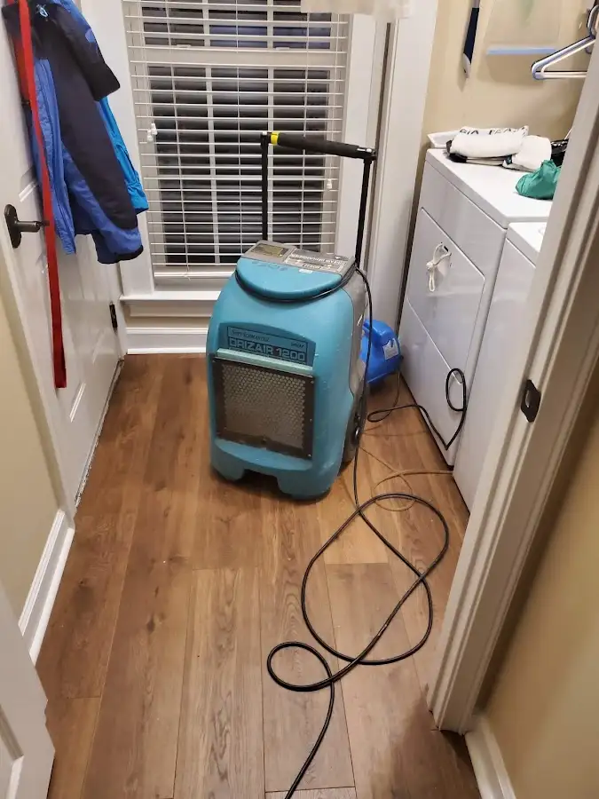 Commercial dehumidifier deployed for Flood Damage Cleanup in Affton